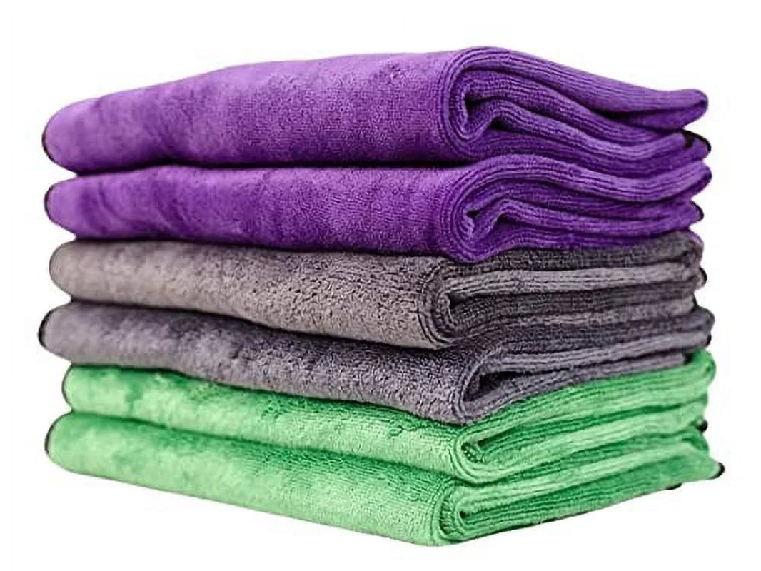 PAKS 16" X 24" Premium Microfiber Towels - XL Pack of 3 - Detailer Grade Express Drying Towels , Scratch-Free , Lint-Free, Drying Towels for Cars, Windows, Dishes