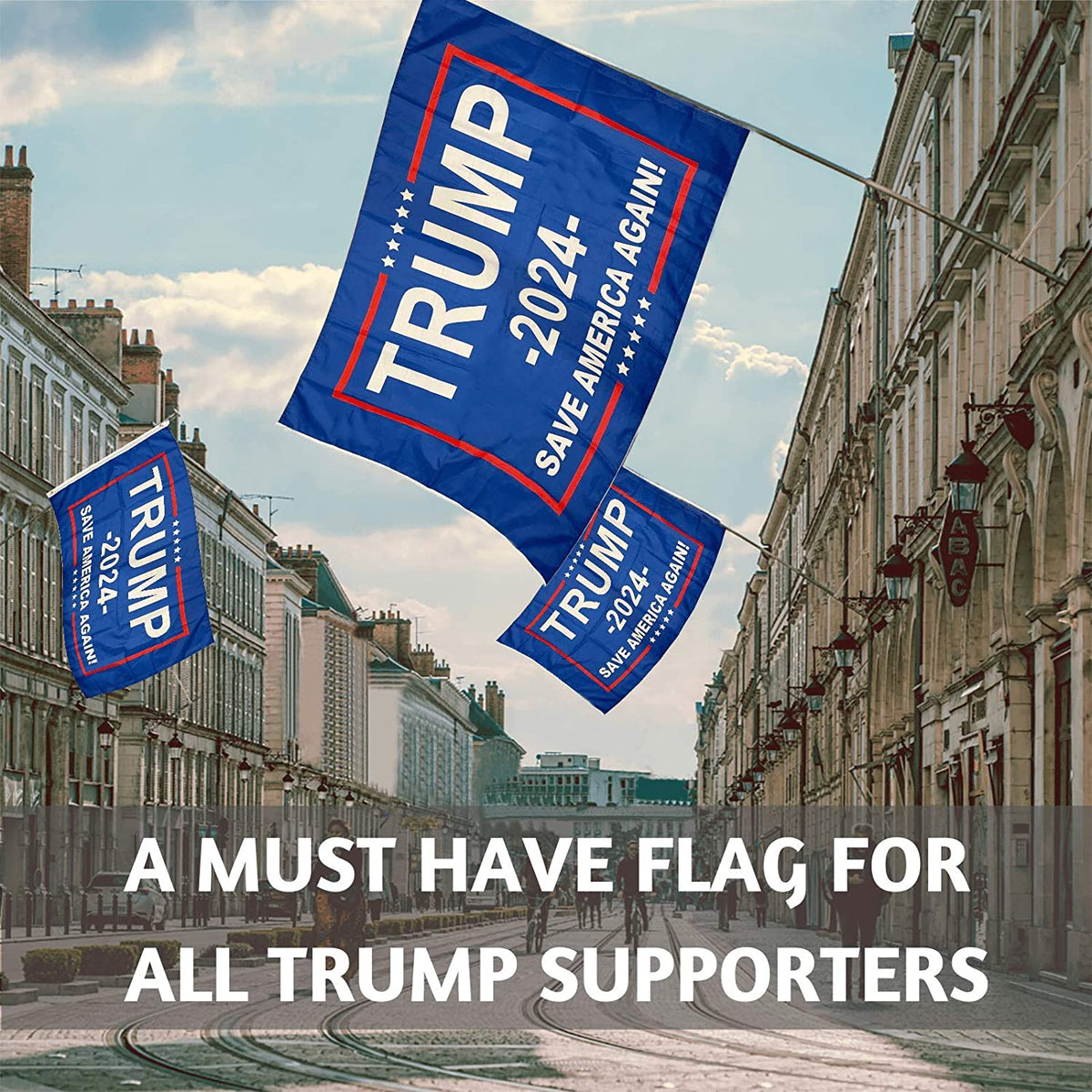 Donald Trump Flags 2024, Re-Elect Trump 2024 Flag, save America Again Flag with Brass Grommets Patriotic Outdoor Indoor Decoration Banner, 3X5 Ft